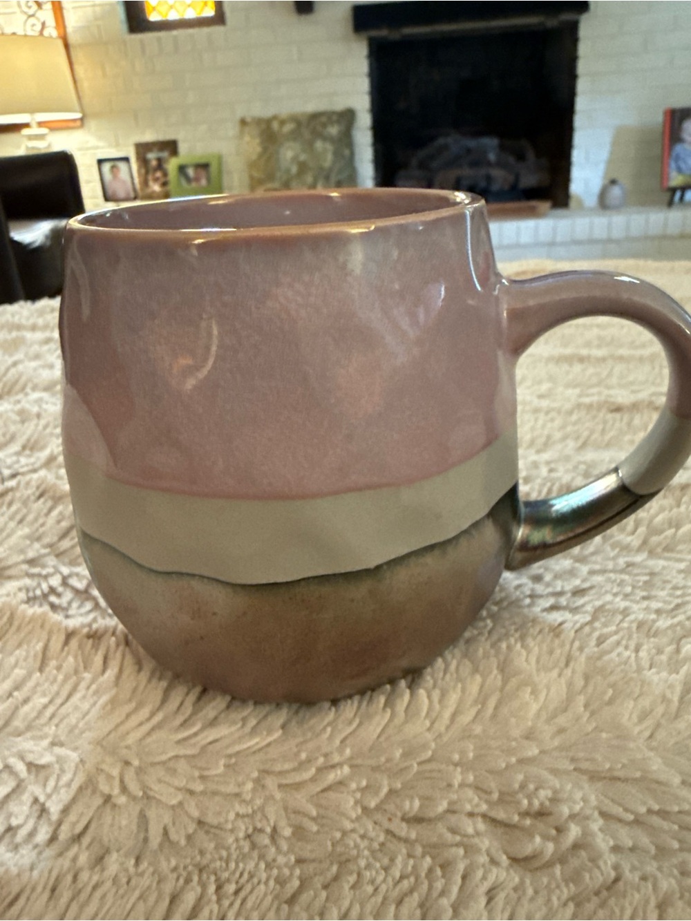 Roscher Artisan Stoneware Mug in Lavender, Metallic Pewter, and Gray